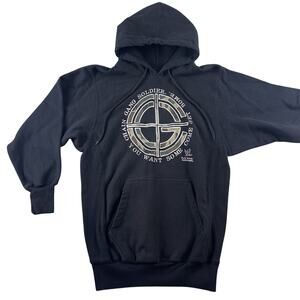 Vintage Steve & Barrys Mens XS Black WWE Pullover Sweatshirt Hoodie John Cena